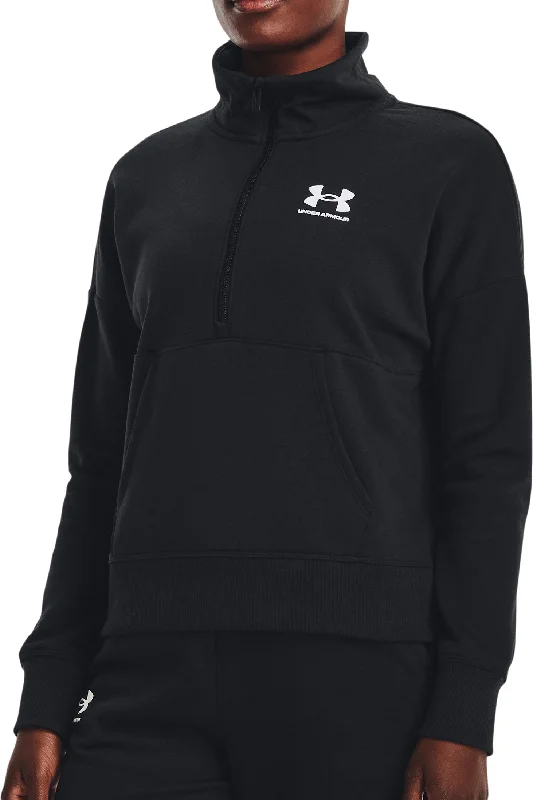 Get It Before It’s Gone Under Armour Rival Half Zip Womens Fleece Top - Black