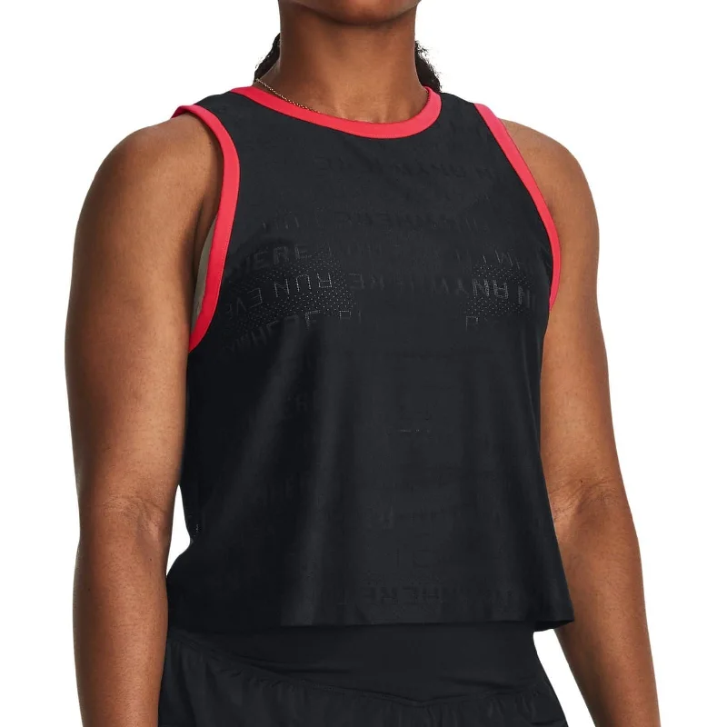 Deal Zone Under Armour Run Everywhere Womens Running Vest Tank Top - Black