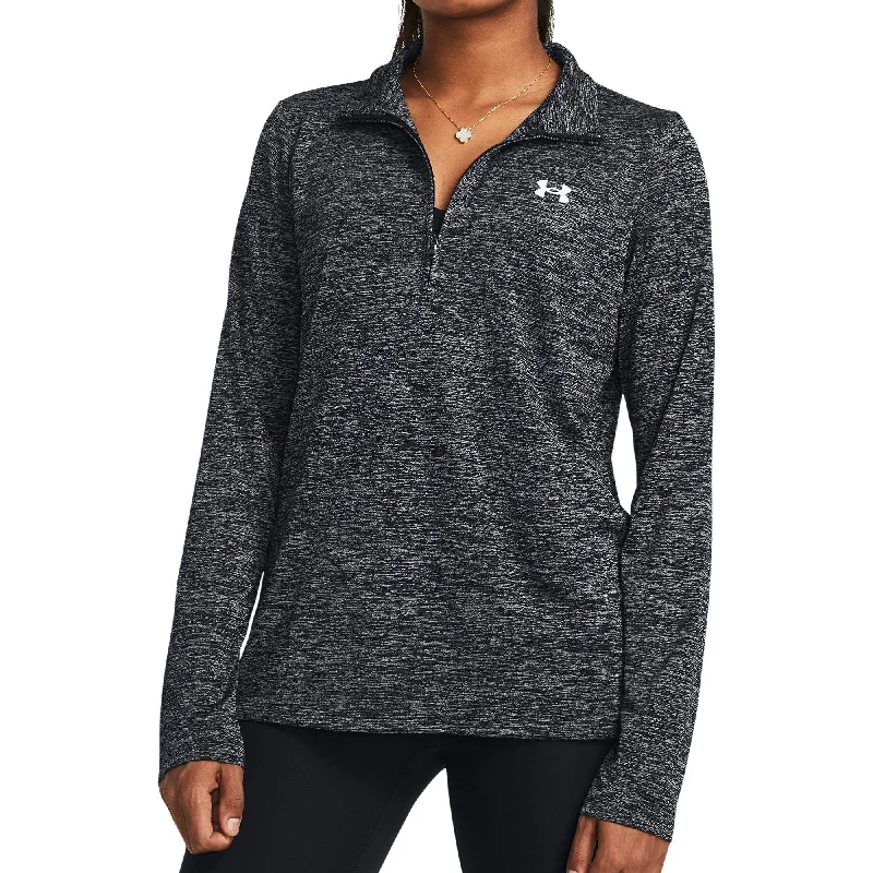 Super Deal Under Armour Tech Twist Half Zip Long Sleeve Womens Training Top - Black