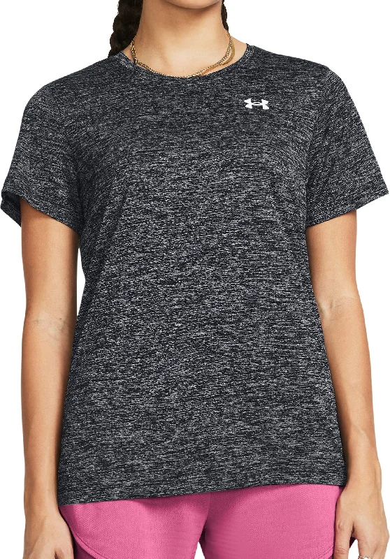 Deal Mania Under Armour Tech Twist Short Sleeve Womens Training Top - Black