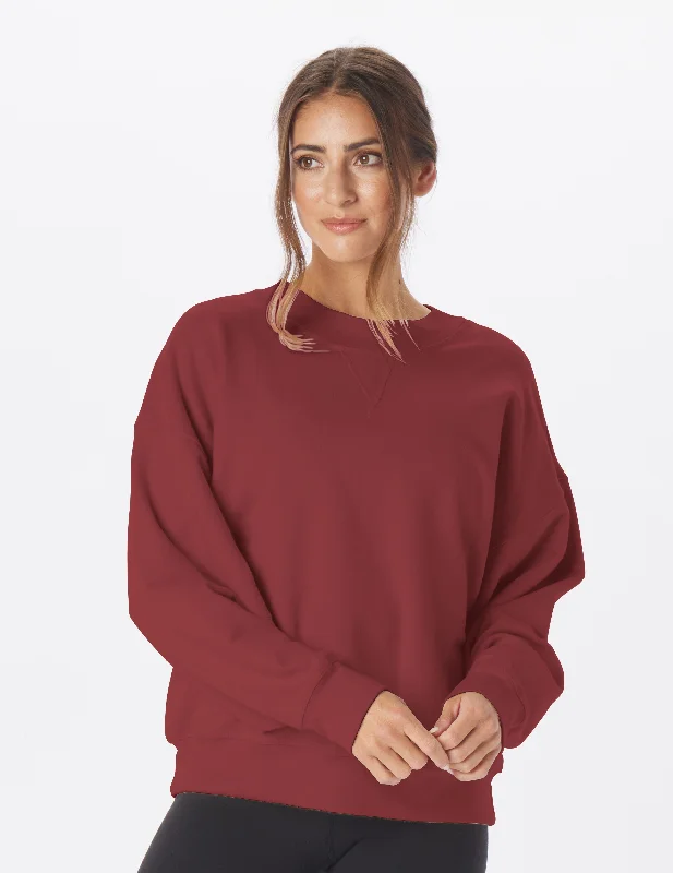 Markdowns Vintage Oversized Crew: Cabernet