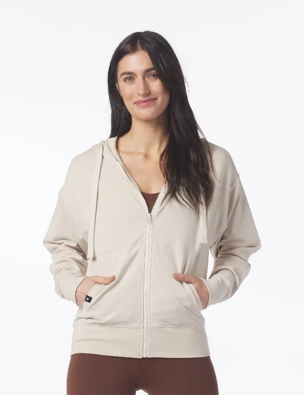 Inventory Reduction Vintage Oversized Zip Up: Oatmilk