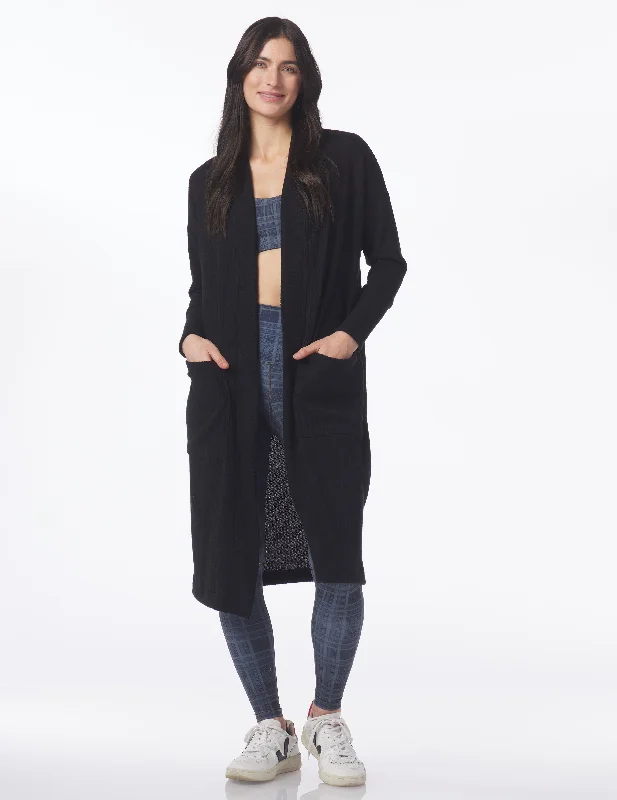 Final Clearance Winter Warm Cardigan: Black