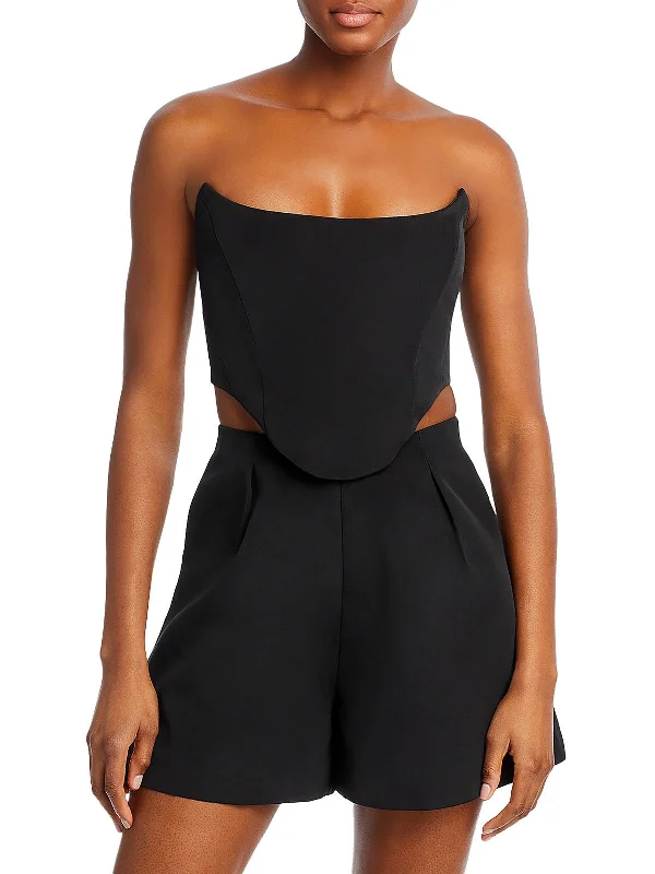 Price Drop Womens Corset Bust Strapless Cropped