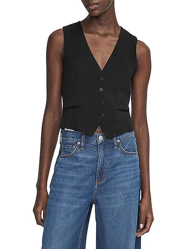 Savings Galore Womens Vest Button-Down Shell