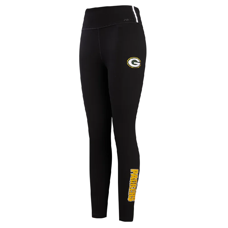 NFL GREEN BAY PACKERS  CLASSIC WOMEN'S JERSEY LEGGING (BLACK)