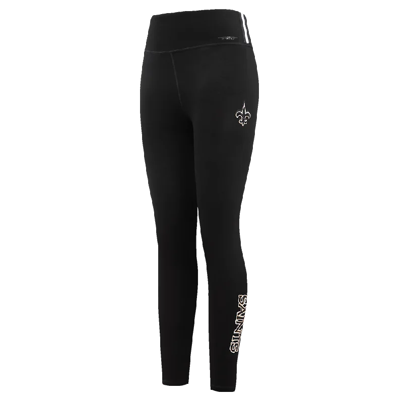 NFL NEW ORLEANS SAINTS CLASSIC WOMEN'S JERSEY LEGGING (BLACK)