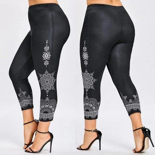 Plus Size Printed Leggings