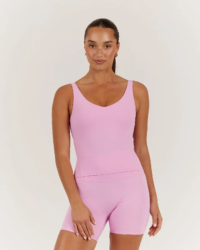 LUXE BROOKE LONGLINE TOP - GUAVA