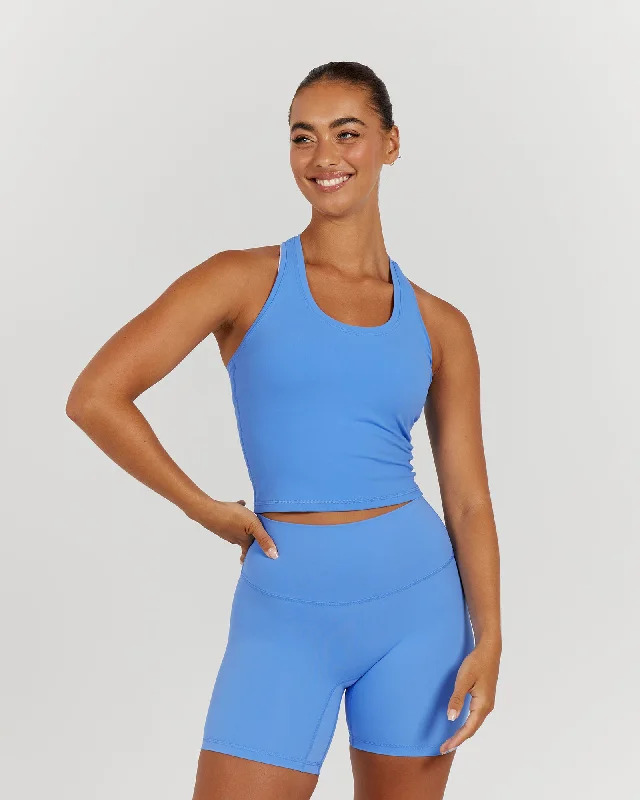 LUXE MIDRIFF TANK - AERIAL BLUE