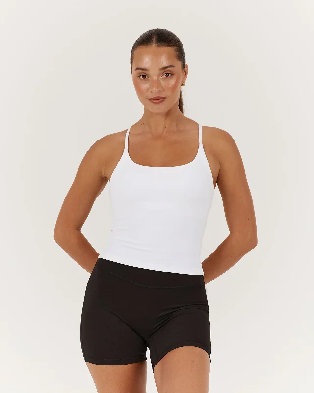 MOTION THIN STRAP TOP - WHITE