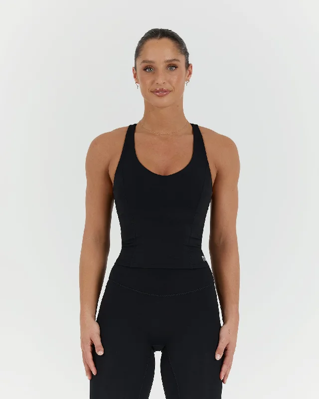 SCULPT RACER TOP - BLACK