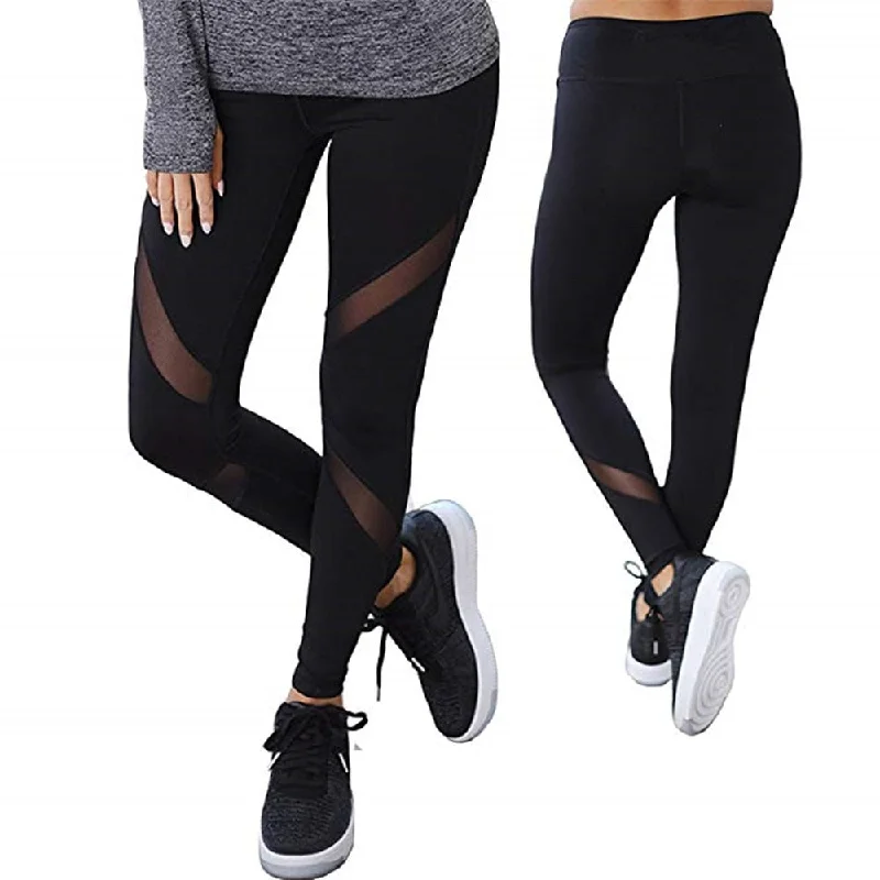 Sexy Yoga Pants Women Mesh Leggings Sport Women Fitness Running Sportswear Sports Pants Fitness Gym Girl Leggins Sportleggings