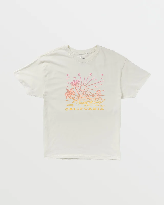 Sunny Days California Boyfriend T-Shirt - Egret