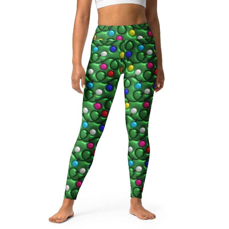 Exclusive Preview 3D Christmas Lights Yoga Leggings