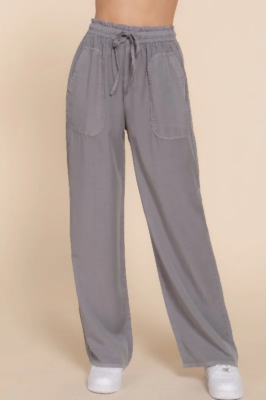 Deal Dash Elastic Waist Tencel Long Pants