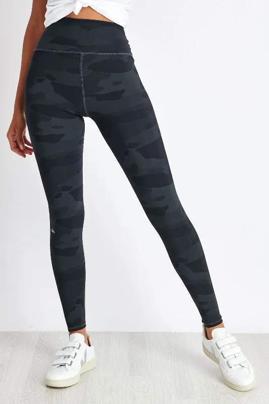 Time-Limited Offer High Waisted Vapor Legging - Black Camo