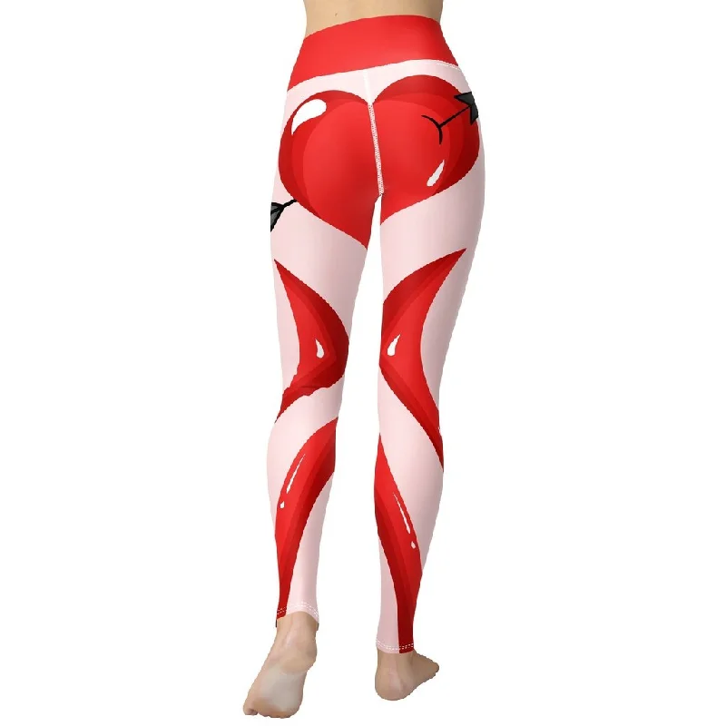 Major Savings Arrow Heart Shaped Yoga Leggings