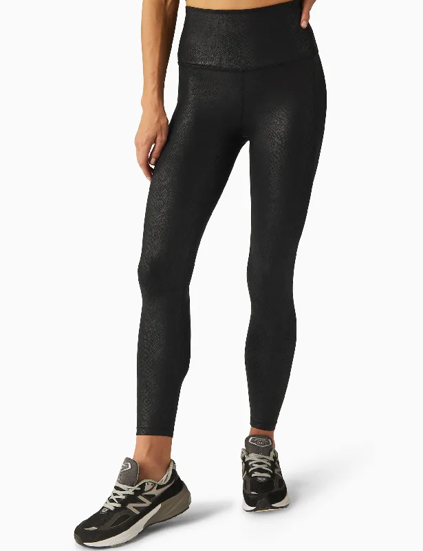 New Markdowns PowerShine High Waisted Midi Legging - Viper Black