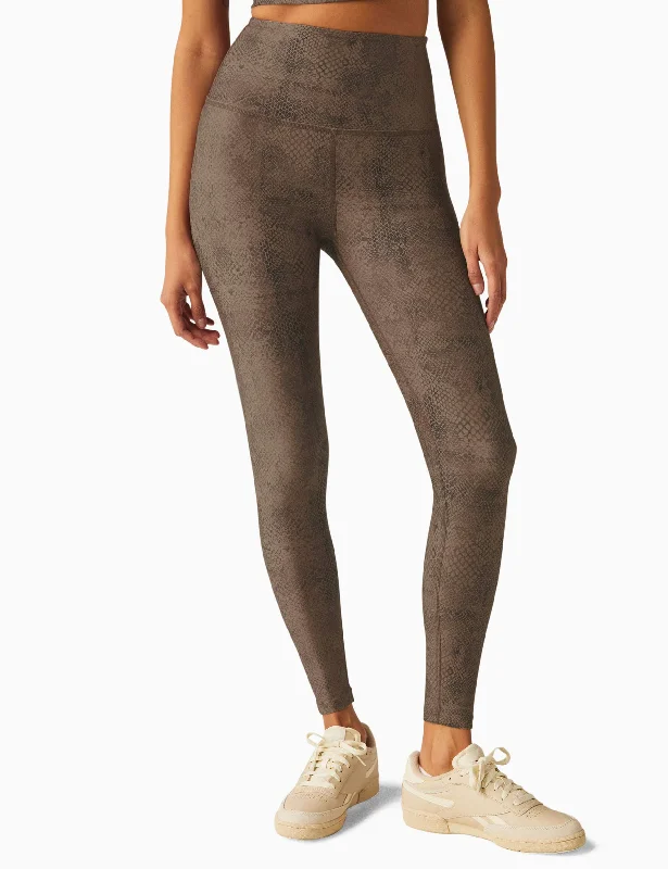 Midnight Madness SoftMark High Waisted Midi Legging - Neutral Snakeskin