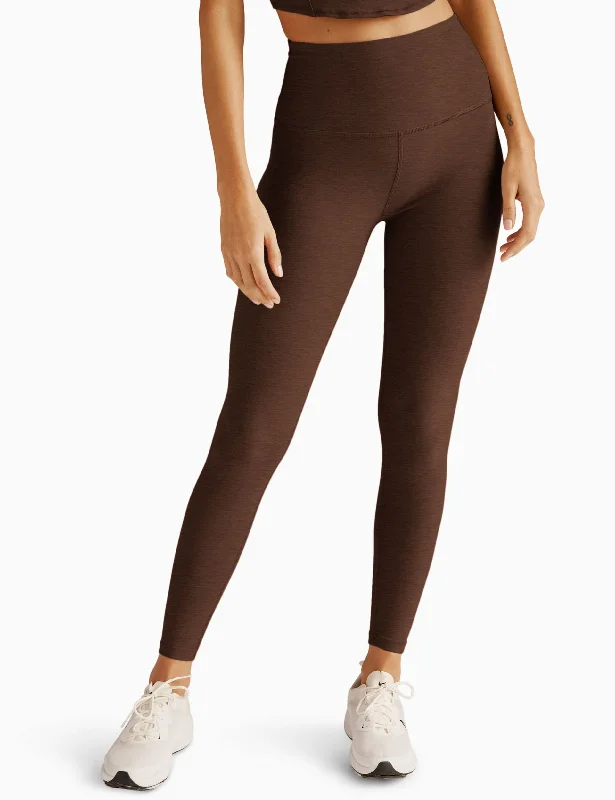 Massive Deals Spacedye Caught In The Midi High Waisted Legging - Bold Mocha Heather