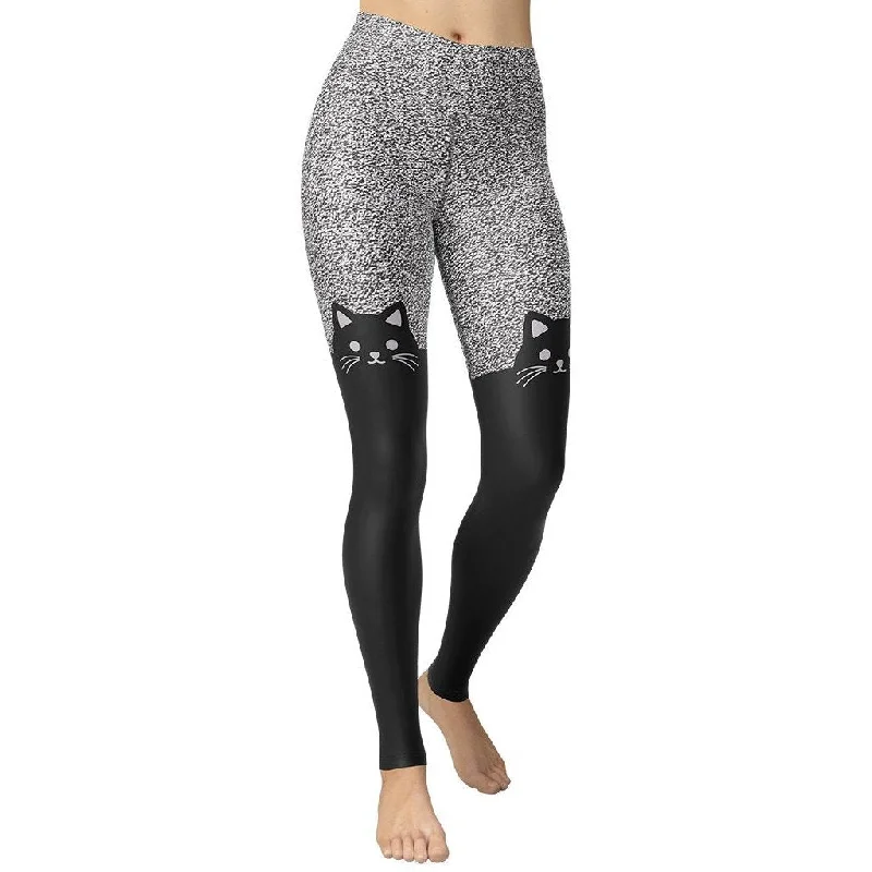Act Now Black Kitty Yoga Leggings