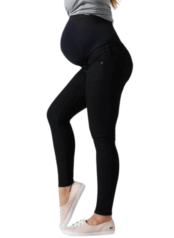 Customer Appreciation Sale BLANQI Maternity Belly Support Skinny Jeans - Black Clean