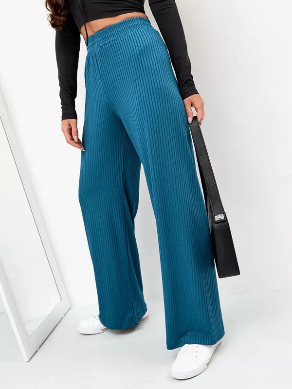 Exclusive Deal ZASUWA Female Ribbed Leisure Sports Pants