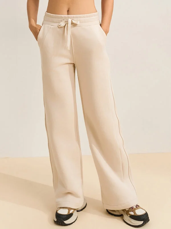 Holiday Sale ZASUWA Female Pocket Leisure Mid-rise Pants