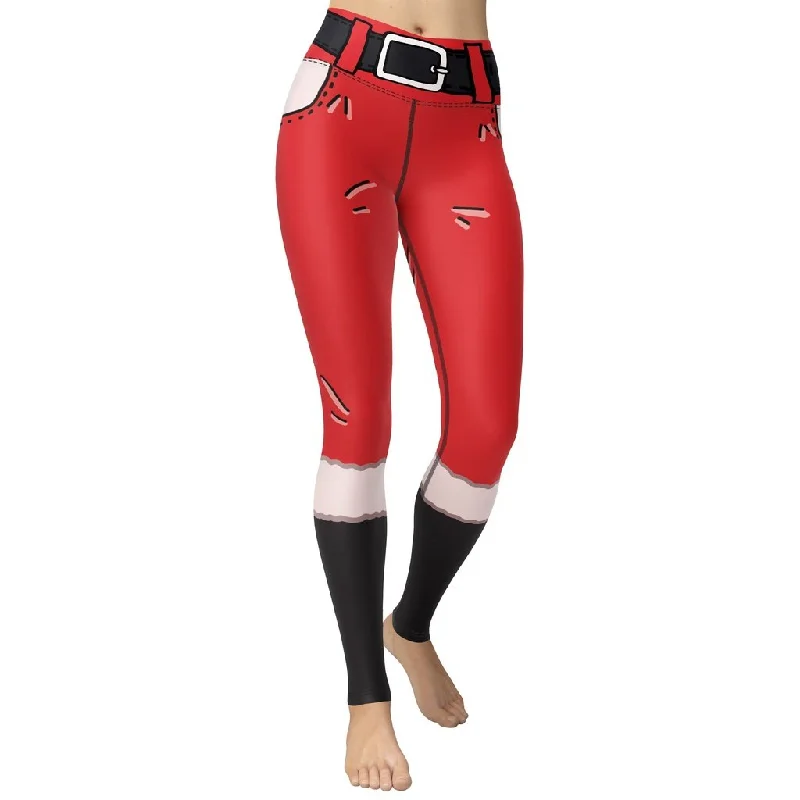 Closeout Sale Cartoonized Santa Outfit Yoga Leggings