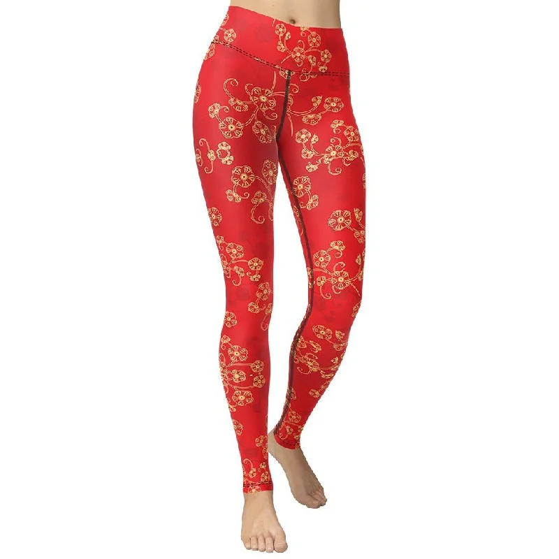 Super Sale Chinese Inspired Pattern Yoga Leggings