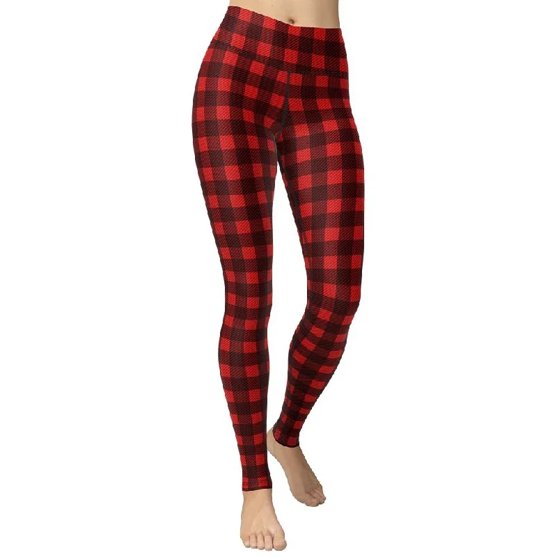 Limited Quantity Christmas Buffalo Print Yoga Leggings