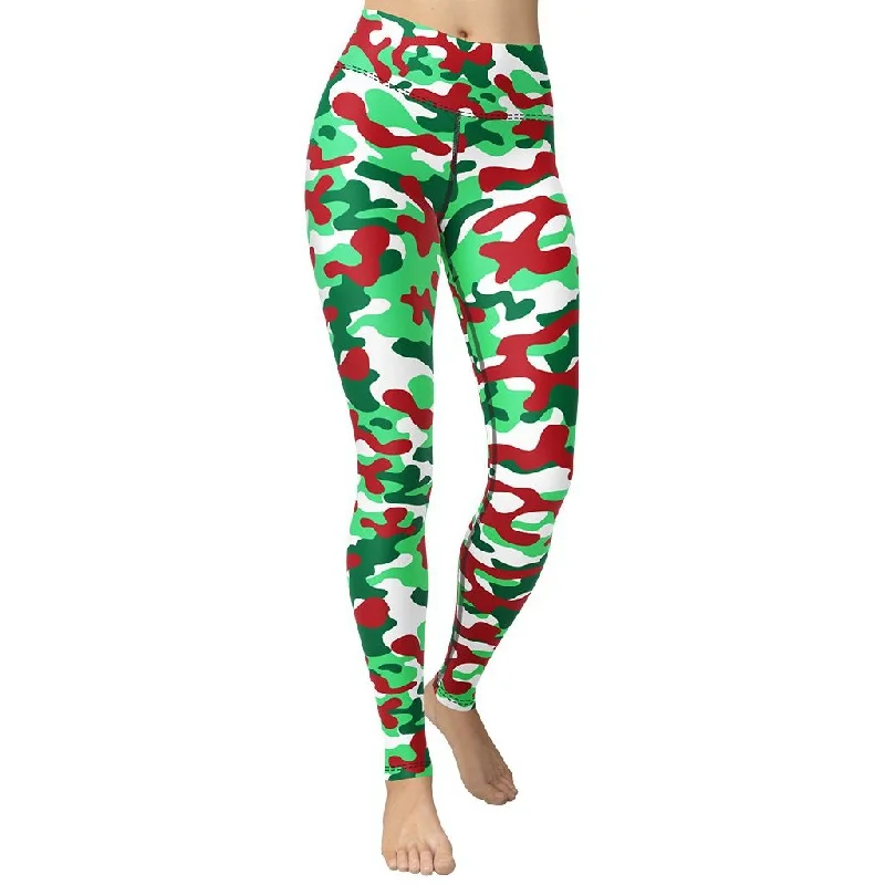 Savings Spectacular Christmas Camo Yoga Leggings