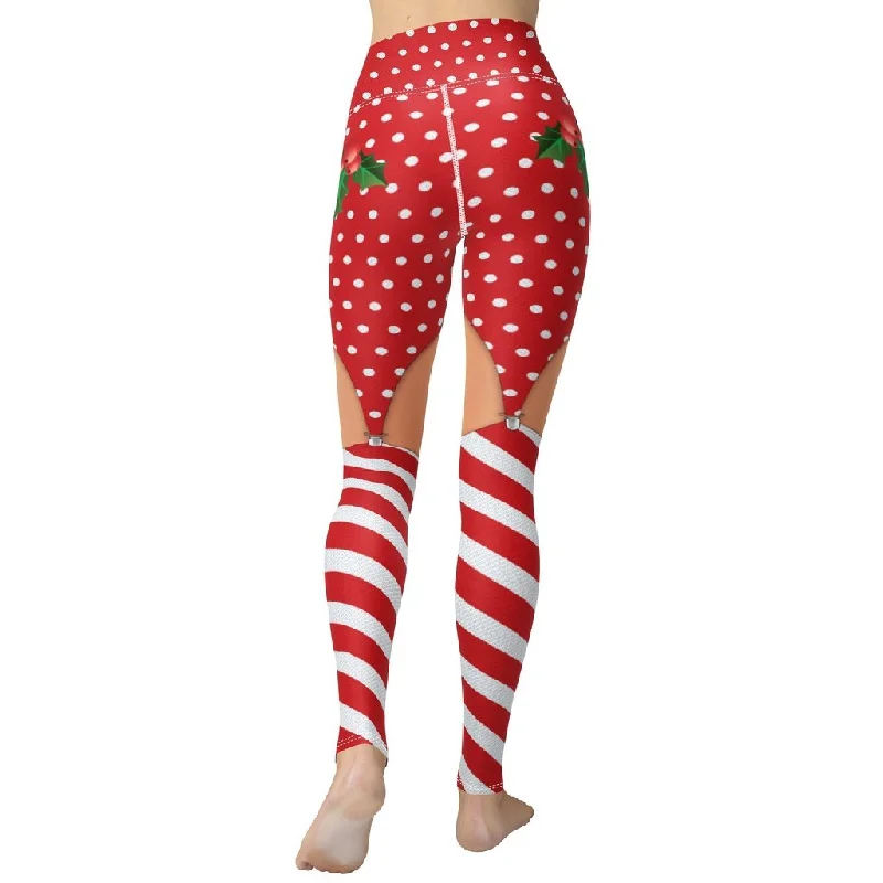 New Markdowns Christmas Suspenders Yoga Leggings