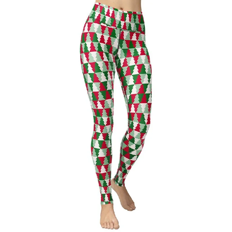 Extra Discounts Christmas Tree Pattern Yoga Leggings