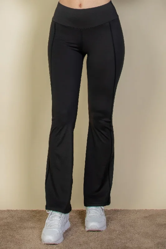 YEAR-End Sale Wide waistband flare leg pants