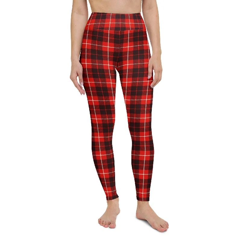 Price Drop Alert Classic Red Tartan Yoga Leggings