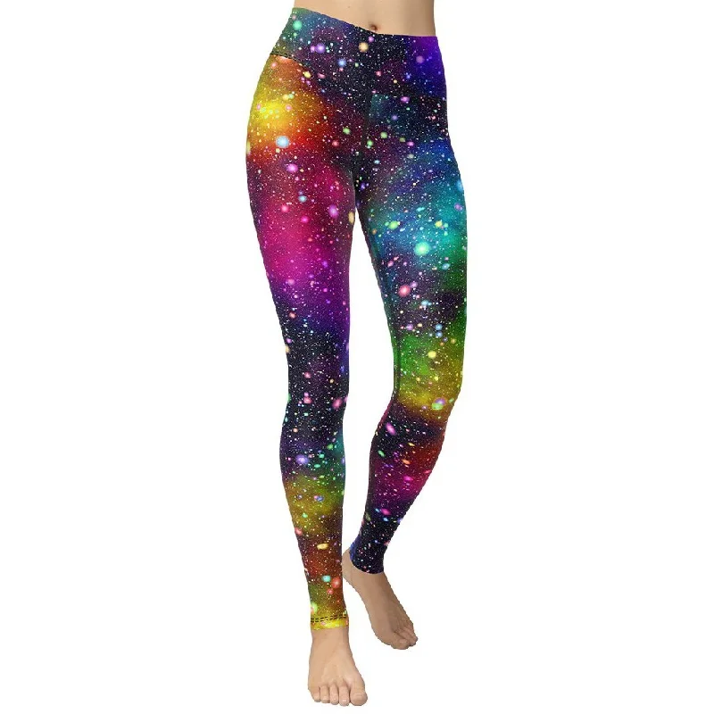 Value Deals Colorful Universe Yoga Leggings