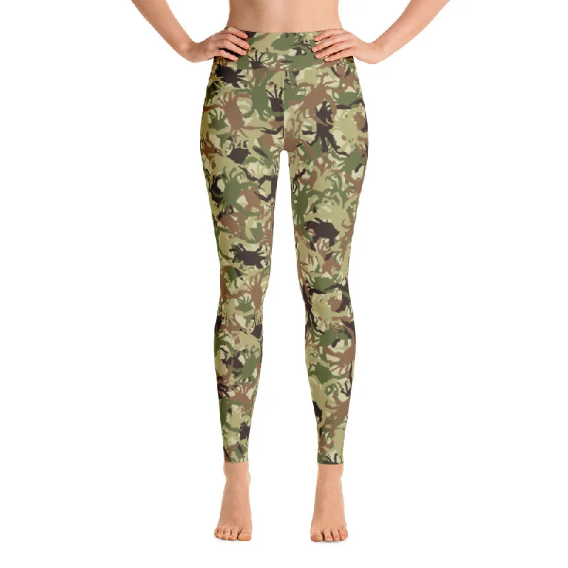 Super Sale Green Crab Camo Yoga Leggings