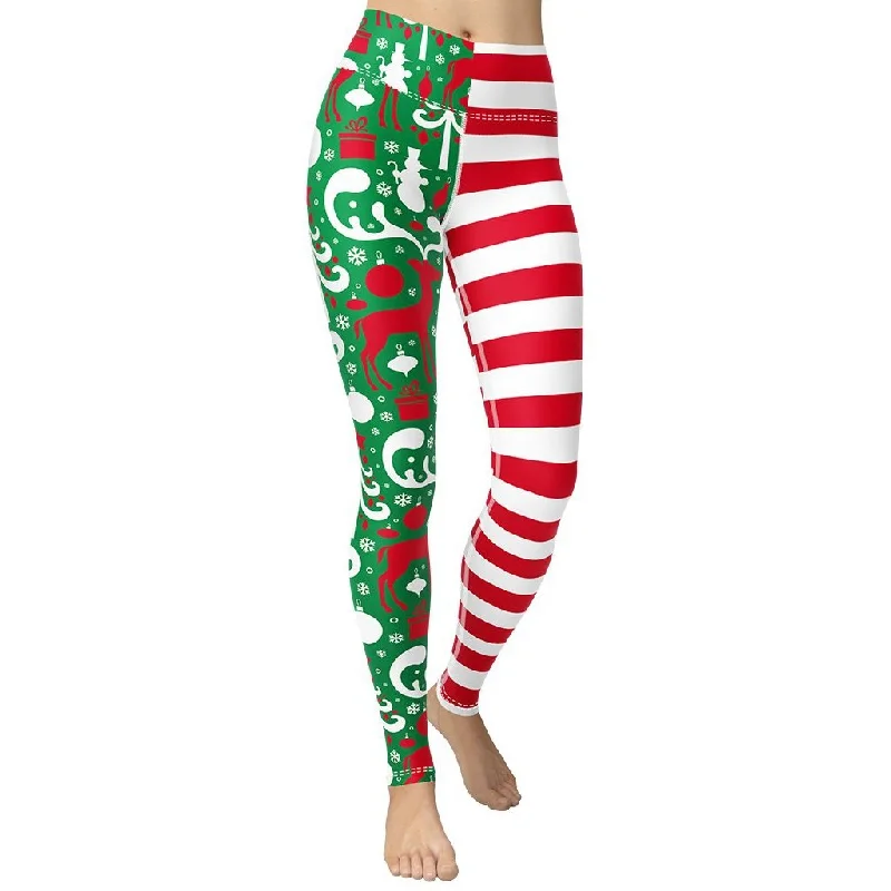 Today’s Special Cute Two Pattern Christmas Yoga Leggings