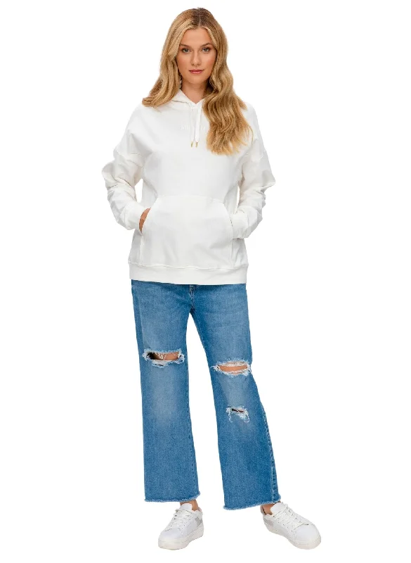 Midnight Madness Easy Straight Wide Leg Maternity Jeans with Breaks