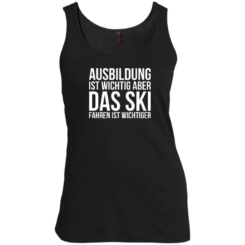 Exclusive Savings Education Is Important But Skiing Is Importanter - German Tank Tops