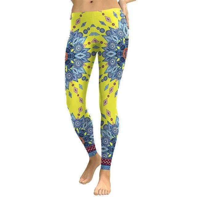 YEAR-End Clearance European Style Mandala Flower Yoga Pants