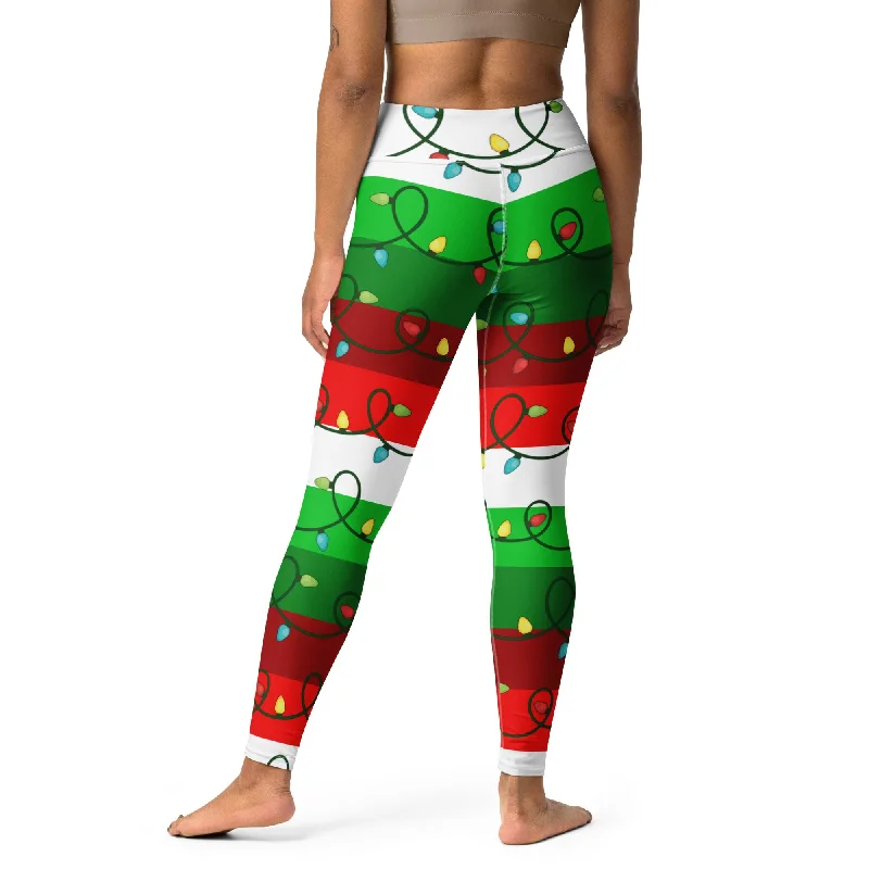 Exclusive Preview Festive Christmas Lights Yoga Leggings