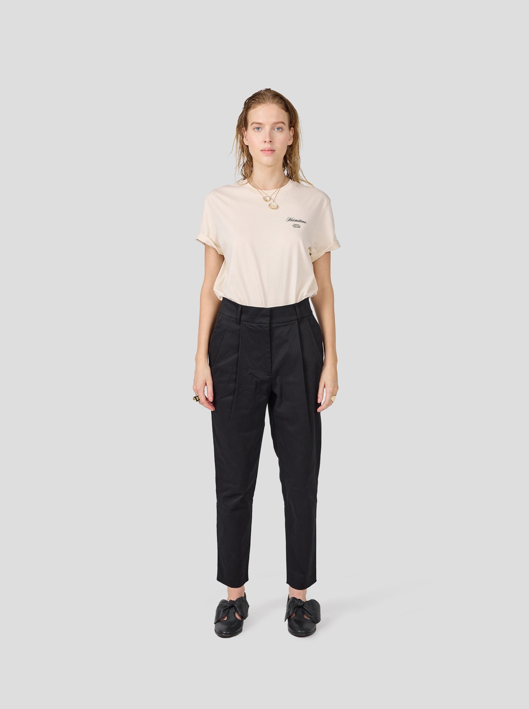 Don't Miss Gabriel Pants in Black Cotton