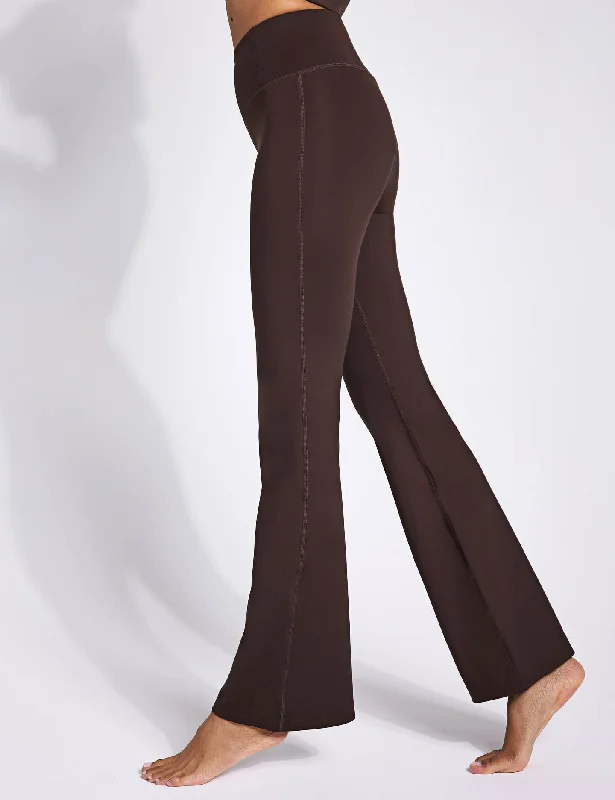 Reduced Prices Compressive Flare Legging - Cocoa Bean