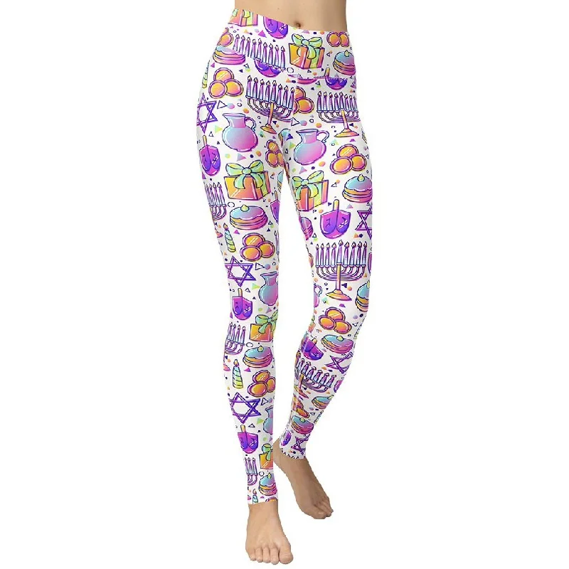Limited Time Hanukkah Symbol Yoga Leggings