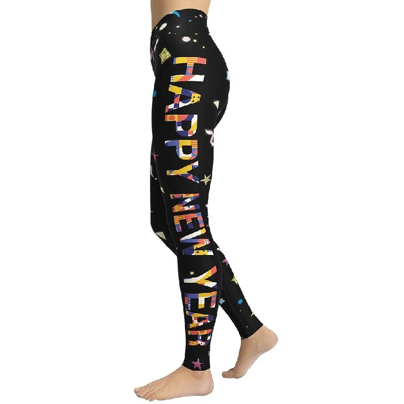 Markdown Madness Happy New Year Yoga Leggings