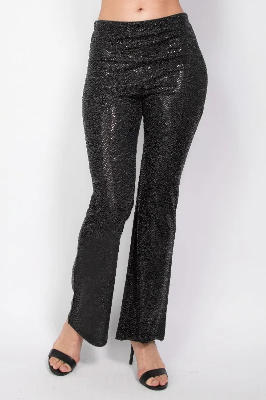 Extra Discounts Sequined Fit & Flare Midrise Pants