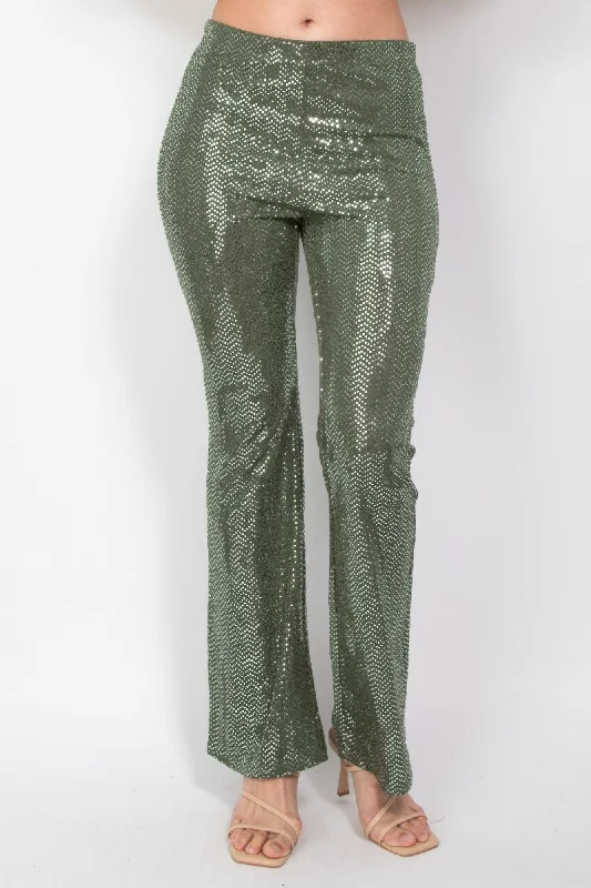 Mega Sale Sequined Fit & Flare Midrise Pants